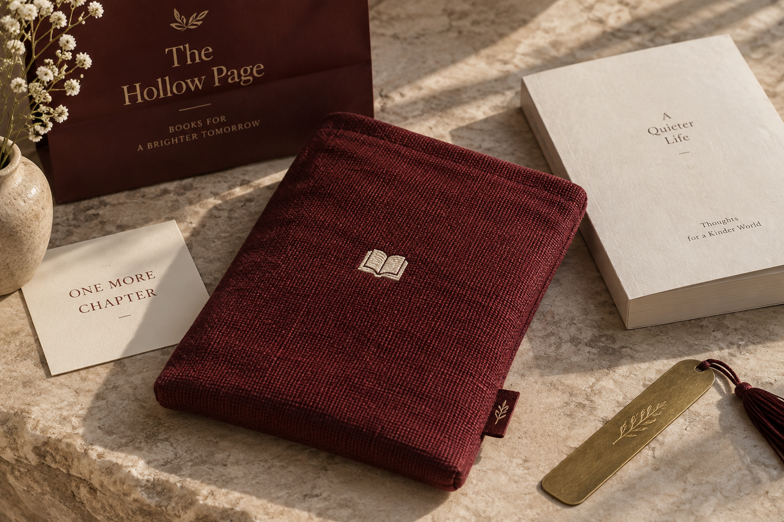 Book sleeve + bookmark campaign concept